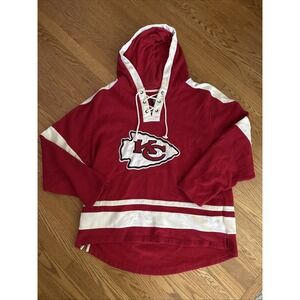 Kansas City Chiefs Embroidered Hockey Sweatshirt Men's 2XL XXL NFL Hoodie
